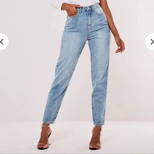 light blue riot highwaisted clean mom jeans